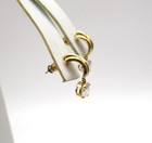 14K Yellow Gold 1/2 Hoop Diamonique Drop Dangle Earrings 2.1 Gr [E374] — photo 3