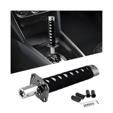 Gear Shift Knob, Aluminum Alloy Sword Style Manual Gear Shifter Black  White