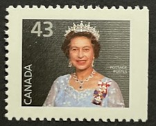Canada MNH #1358as Queen Elizabeth II Single Stamp From Booklet - 1992