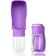 Hund Trinkflasche Wasser to Go Kunststoff Lila 350ml 570ml