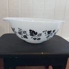 Pyrex 443 Gooseberry Cinderella Mixing Bowl Black White Vintage Mid Century
