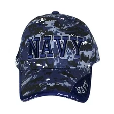 JWM NAVY Digital Camo Cap Navy, One Size