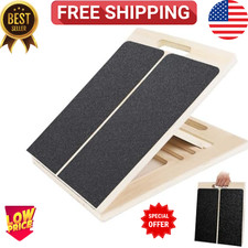 Slant Board for Calf Stretching, Adjustable Wooden Incline Board with Anti-Slip