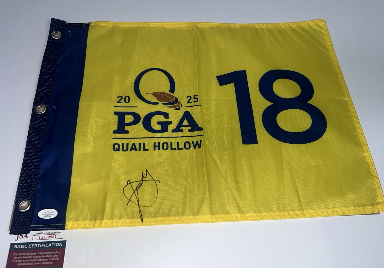 Xander Schauffele Autographed Signed PGA Championship PGA Golf Flag - JSA COA 