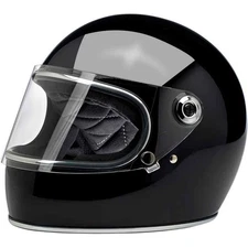 Biltwell B19 Gringo S Solid Mens Motorcycle Helmets - Gloss Black - X-Small