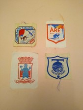 Vintage Swedish cloth patches of local wildlife / traditional winter activities.
