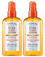 Pack 2 L'oreal Ever Sleek Frizz Finish Serum Argan Oil Sulfate Free, 4 fl oz