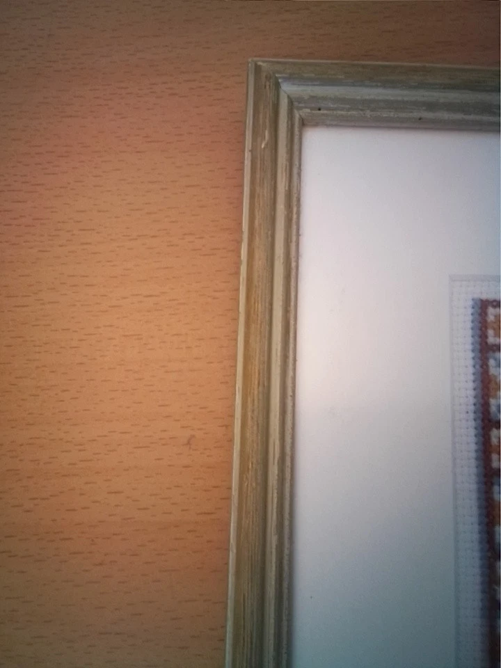 Framed Cross Stich Picture, a Pair Of Wolves 'wisdom' EXC ❤️ CHARITY  - Image 3 of 4