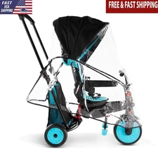 Waterproof Rain Cover Baby Stroller 5folding Trikes Fold Easy Storage Detachable