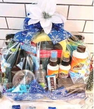 🎅Holiday Christmas Men's Boyfriend Hamper Gift Basket  Bath Body Spa Car Tools