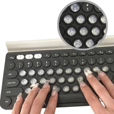 Keyboard Stickers for Long Nails Protector Raised 128 PCS, Hemispherical 