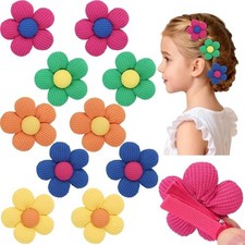 10PCS Hair Bows for Girls, Flower Hair Clips Non-Slip Hair Accessories for