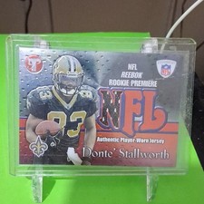Topps 2002 Pristine Donte Stallworth Rookie Jersey Saints Football Card. rookie card picture