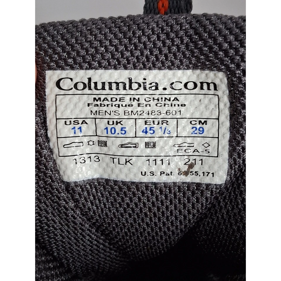 Columbia Mens BM2483-601 Red Orange Hiking Trail Running Boots Shoes - Size 11 - Image 4 of 4