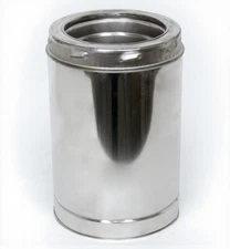 Supervent 6" ID x 36" Class A Insulated Double Wall Vent Pipe Stainless Steel