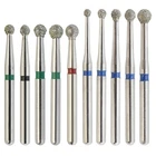Dental Diamond Burs Round Ball Surgical Bur FG Coarse Fine Long High Speed 801
