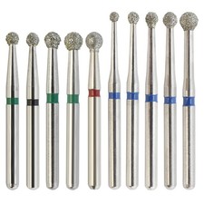Dental Diamond Burs Round Ball Surgical Bur FG Coarse Fine Long High Speed 801