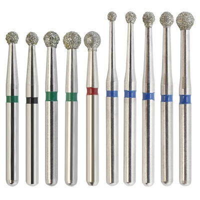 #ad Dental Diamond Burs Round Ball Surgical Bur FG Coarse Fine Long High Speed 801 $68.99