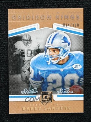 2017 Donruss All-Time Gridiron Kings Studio Series 14/100 Barry Sanders HOF 0d44