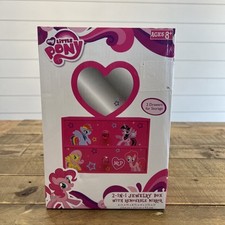 My Little Pony Jewelry Box With Mirror Doubles As Portable Vanity 2014 NOS