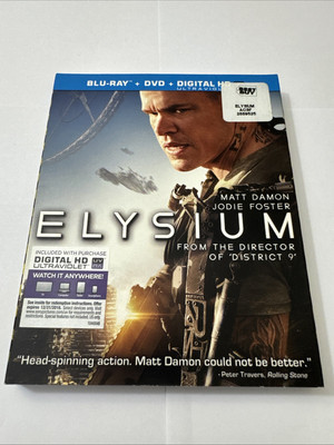 Elysium (Blu-ray/DVD, Digital HD, 2013) - Brand New - Factory Sealed