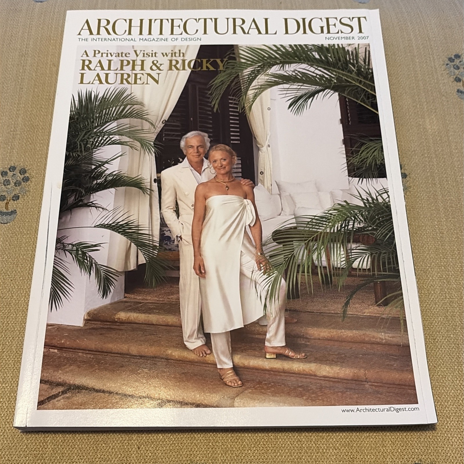 Architectural Digest Magazine Nov 2007 Private Visit With Ralph And Ricky Lauren