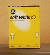 GE Lighting 60 Watt Soft White A19 Dimmable Light Fixture Light Bulb