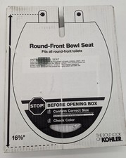 Kohler Fits All Round Front Toilet Seat White 16 5/8" NIB Antimicrobial G8C2