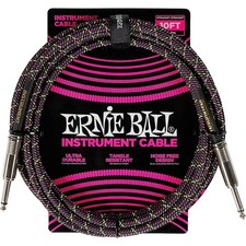 Ernie Ball Braided Instrument Cable Straight/Straight 10 ft. Purple Python