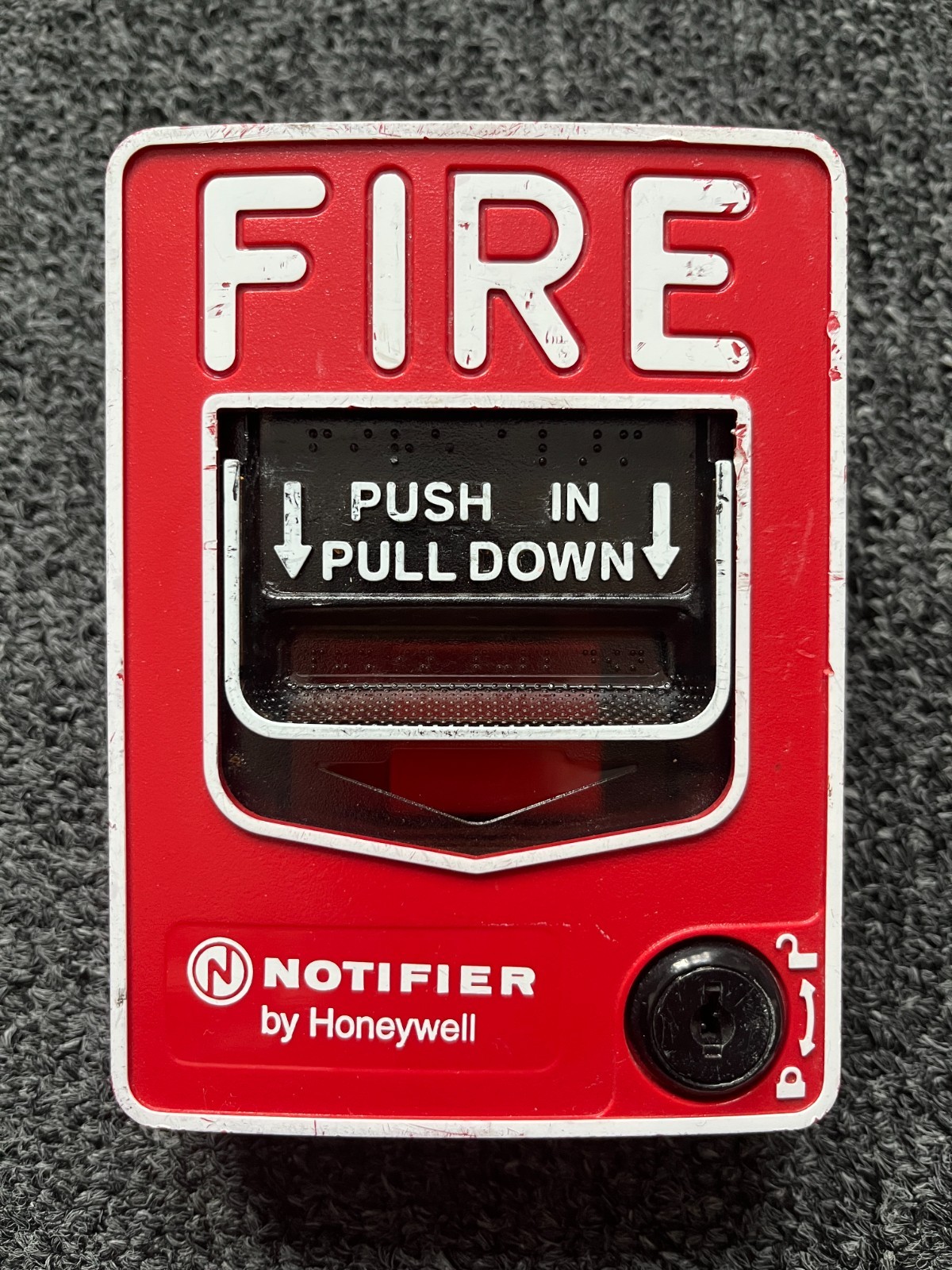 Notifier NBG-12L Fire Alarm Pull Station Conventional Key Lock USED TESTED