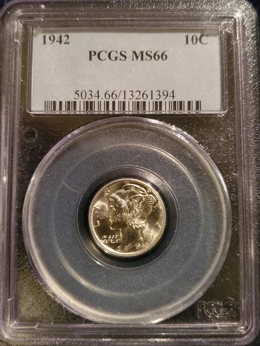 1942 Dime PCGS MS66