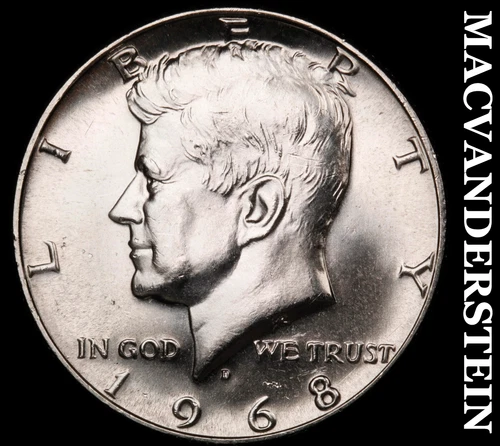 1968-D Silver Kennedy Half Dollar-Choice Gem BU Lustrous No Reserve #i5868