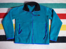 VTG 80s 90s REI Teal Blue Purple Zip Fleece Logo Outdoor Hiking Jacket S