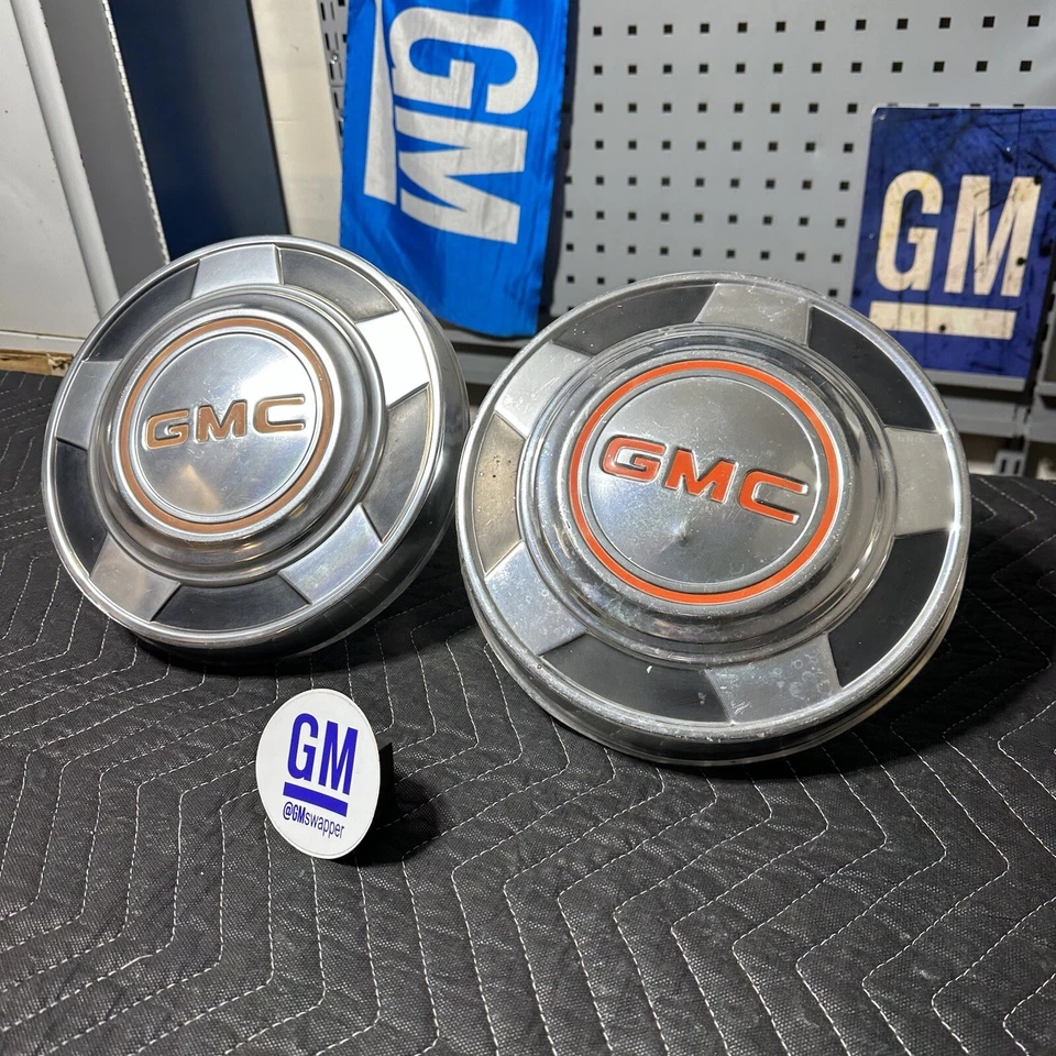 73-87 GMC Squarebody Plato para Perros 10 1/2" Juego de 2 Tapacubos C15 Camión Furgoneta 1/2 Tonelada 15' Foto 3 de 4