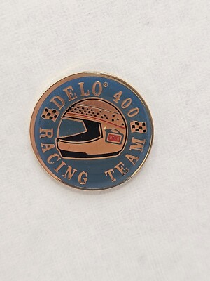 Vintage Delo 400 Racing Team Lapel Shirt Hat Collar Push Back Pin.