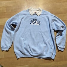 Top Stitch by Morning Sun Womens LARGE Sweatshirt Winter Embroidered Sweater VTG