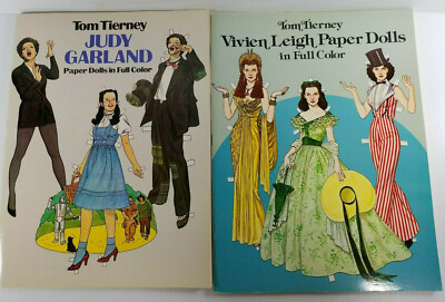 Vintage Vivien Leigh Judy Garland Tom Tierney Paper Dolls Book