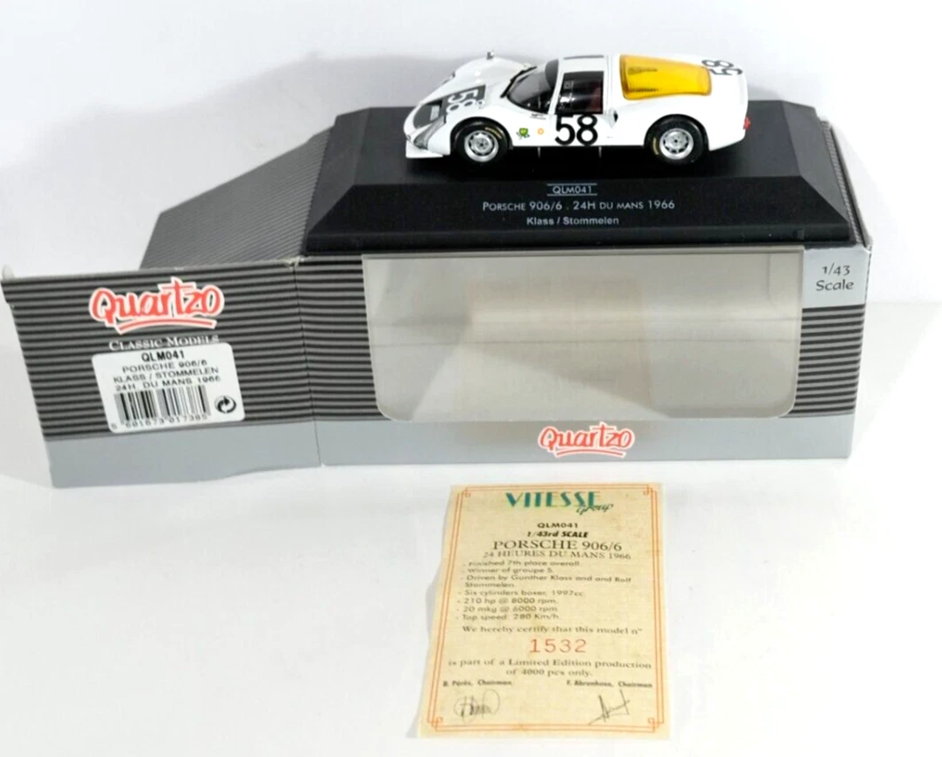 1/43 Vitesse Porsche 906 le Mans 1966
