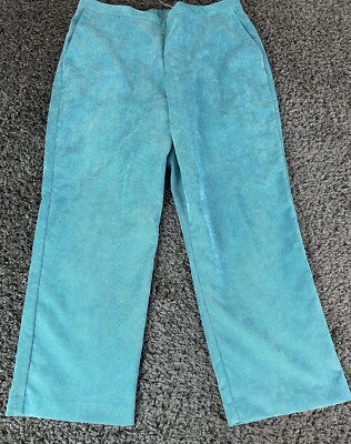 Alfred Dunner Sea Mist Corduroy Pants Womens 16 Pull-On Straight