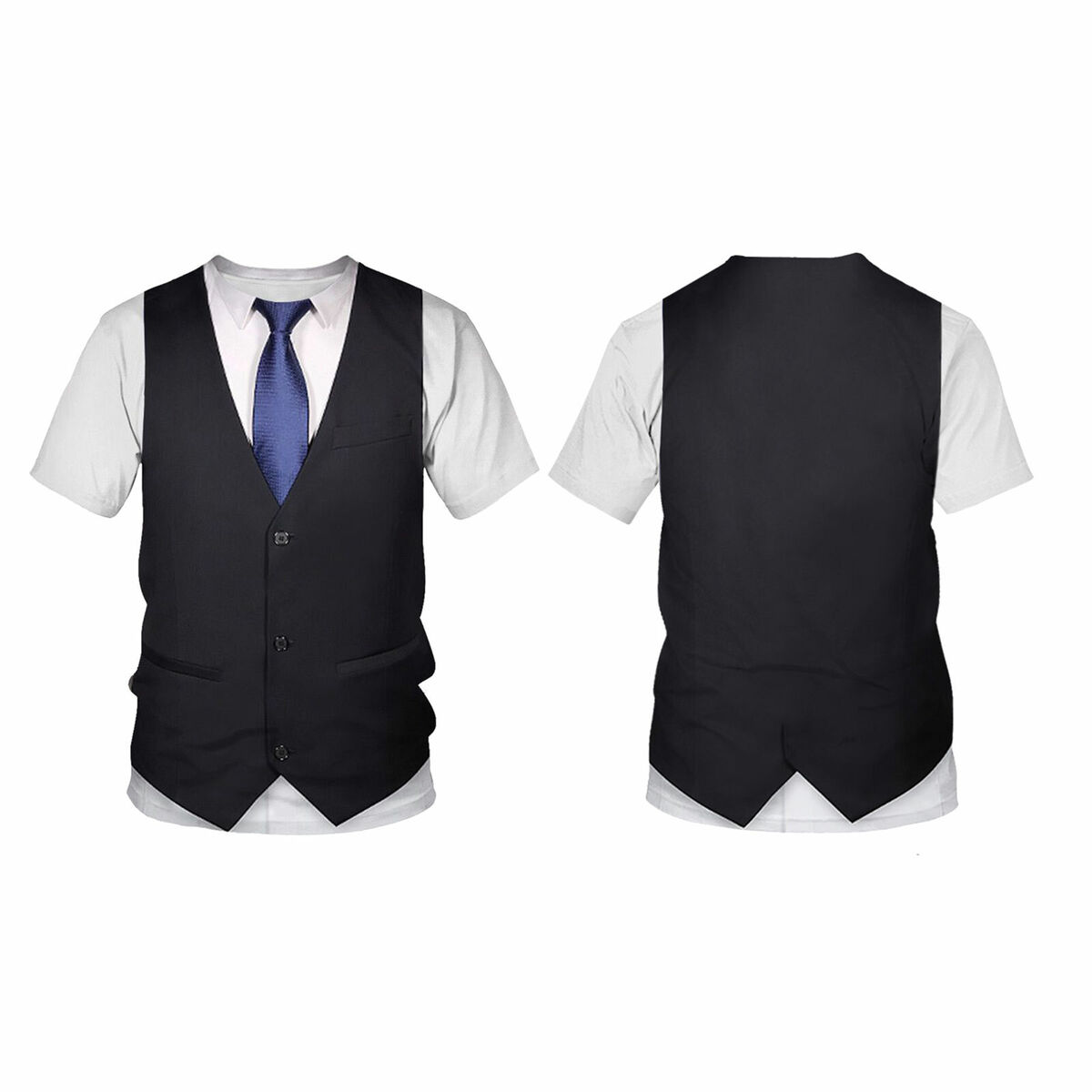 Black Suit Tie and Vest' Men's T-Shirt