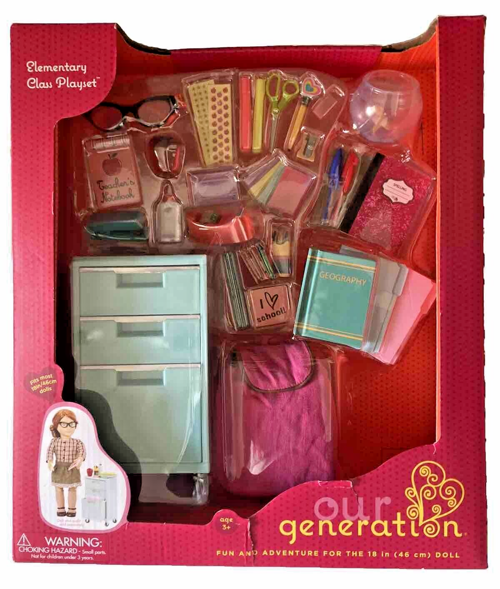 Playset Og Girl Doll Locker Our Generation Doll Classroom Set Our