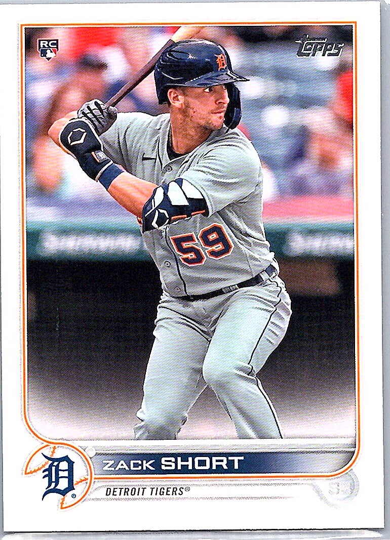 FILA Zack Short 2022 Topps RC #148 Detroit Tigers 3File 4A (1)