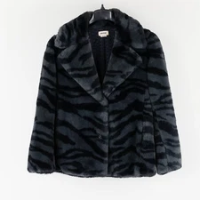 Zadig & Voltaire Women Fera Tiger Print Faux Fur Coat Ferra Tiger Noir Size S