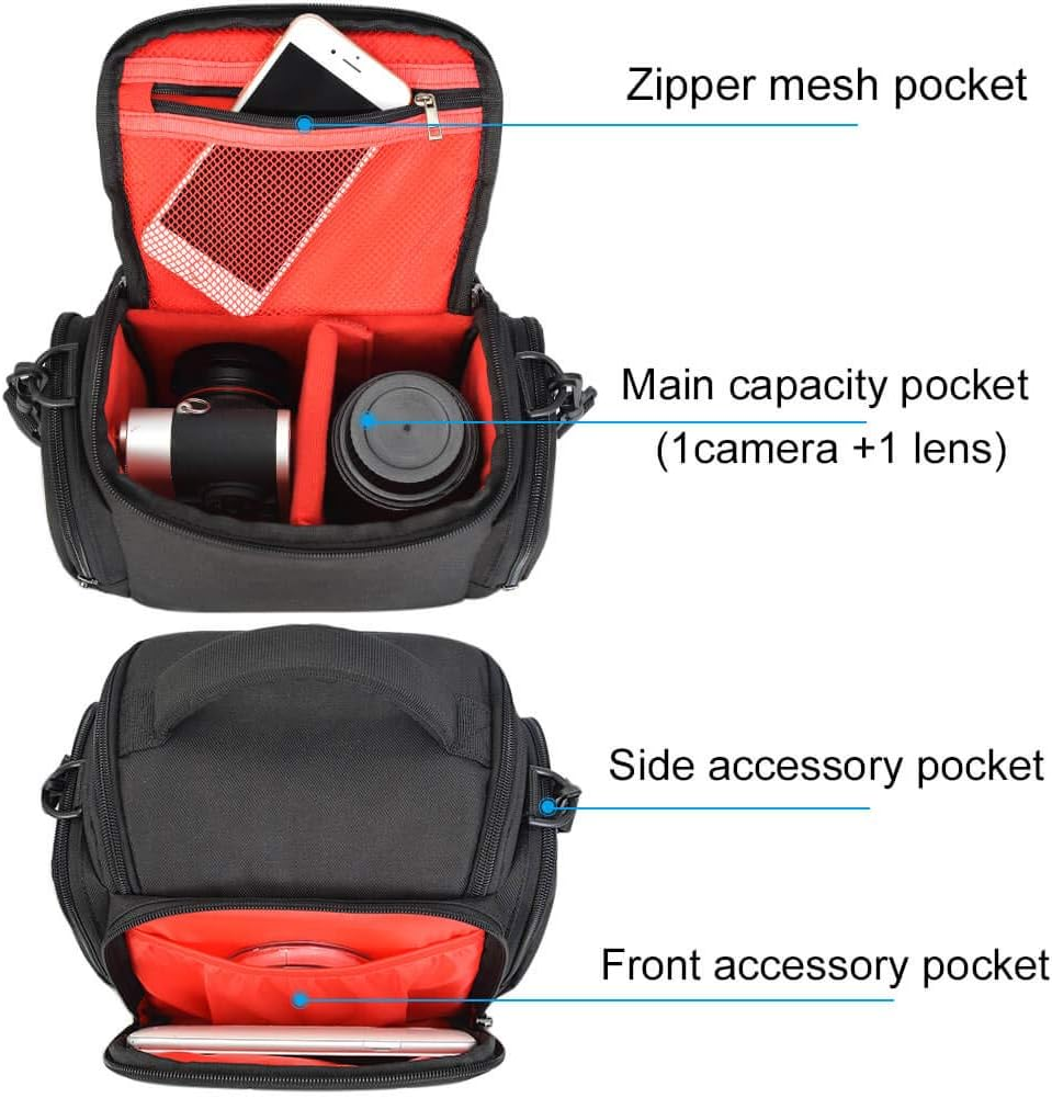 Borsa Per Fotocamera Reflex UBORSE - Tracolla, Imbottita, Per DSLR E Mirrorless - Foto 6