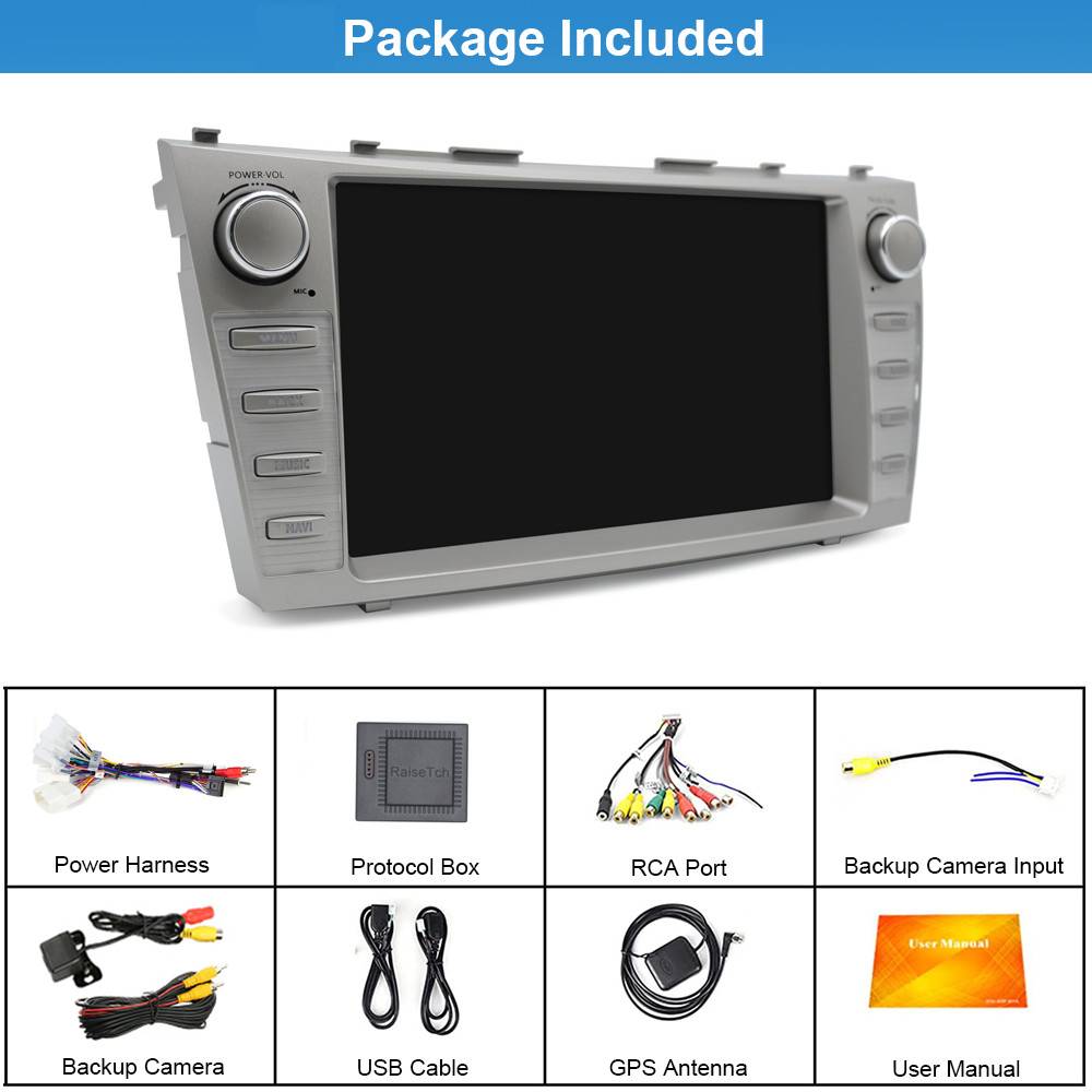 For TOYOTA CAMRY 2007-2011 JBL AMP Android 12 Car Stereo Radio WIFI GPS Player
