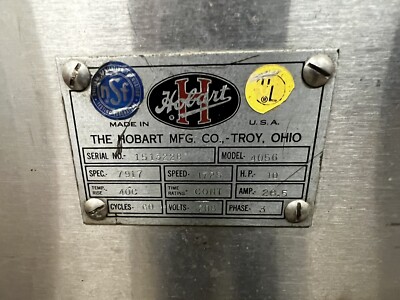 Hobart 4056 Commercial Heavy Duty 10HP High Capacity Meat Grinder