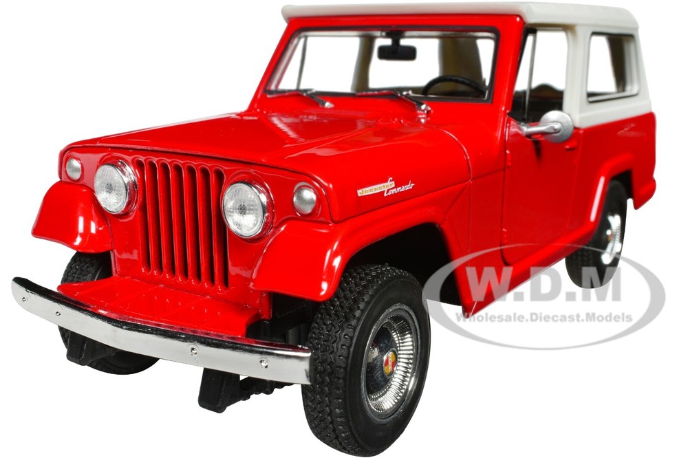 1967 Jeep Jeepster Commando Station Wagon Red 1/24 Diecast Model Car by Welly 24117