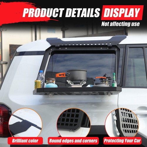 R+L Tailgate Foldable Storage Molle Shelf Racks For Toyota Prado LC250 2024+ - Picture 5 of 17