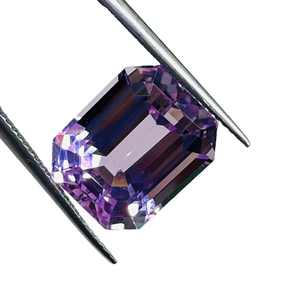 VVS 15.27 Cts Zertifiziert Natürlich Kunzit 15x12mm Smaragd Schliff AAA Qualität - Bild 3 von 4