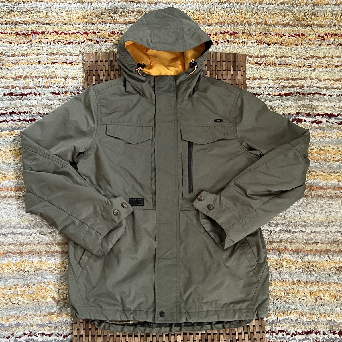 Oakley Spoiler Insulated Puffer Jacket Hoodie Olive Green Men's